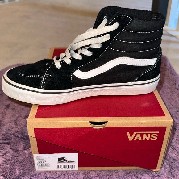 Vans Filmore Hi High Top Black/ White Sneakers Size 5 Unisex - Picture 15 of 16